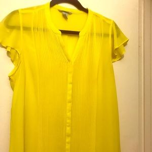 H&M sheer yellow top